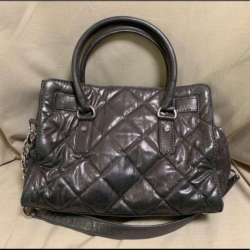 Michael Kors Quilted Leather Hamilton Satchel - Picture 5 of 8